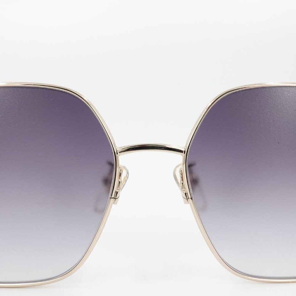 Gucci GG1285 Square Sunglasses Gold Gray OS - Picture 6 of 16